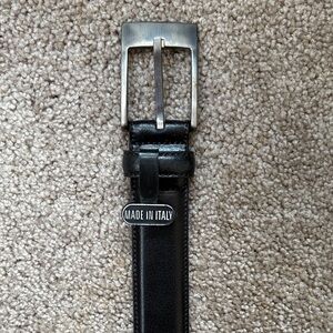 Men's Black Italian Leather Belt